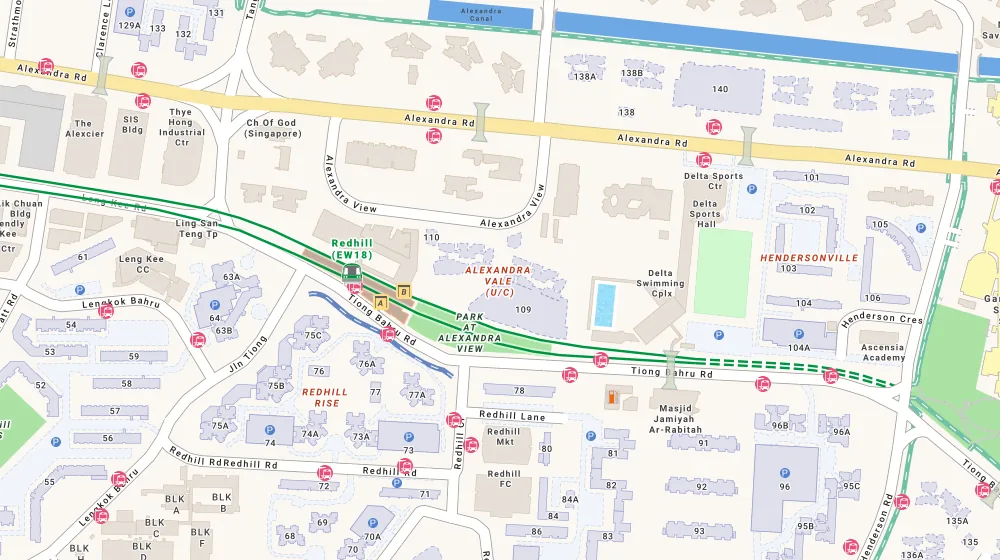 Location map of Alexandra Vale, a bto project in Bukit Merah, Singapore