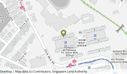Location map of Blk 1 Ghim Moh Rd, a HDB resale block in Queenstown, Singapore