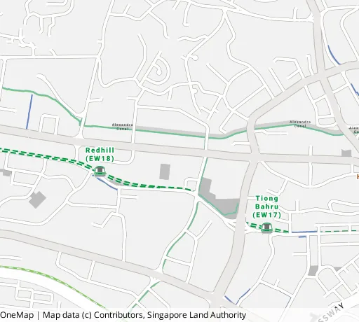 Map of the area around Blk 102 Henderson Cres in Bukit Merah, showing 400 m and 1 km rings and 3 primary schools within 1 km