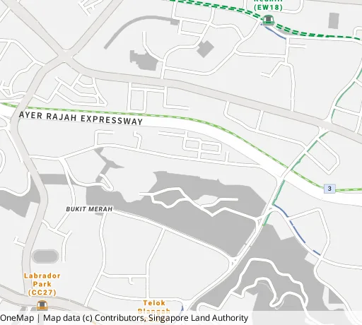 Map of the area around Blk 105A Depot Rd in Bukit Merah, showing 400 m and 1 km rings and 2 primary schools within 1 km