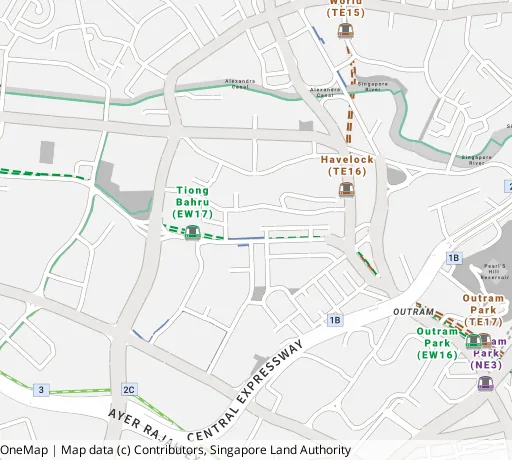 Map of the area around Blk 10A Boon Tiong Rd in Bukit Merah, showing 400 m and 1 km rings and 2 primary schools within 1 km