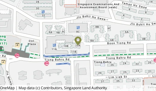 Location map of Blk 10A Boon Tiong Rd, a HDB resale block in Bukit Merah, Singapore