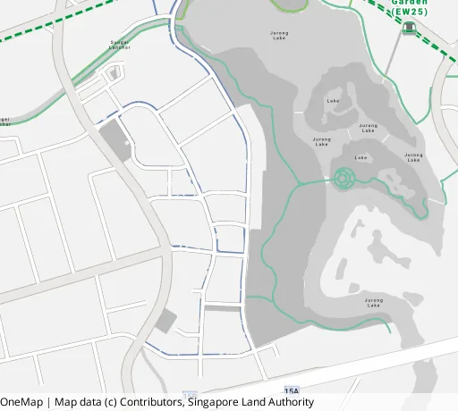 Map of the area around Blk 114 Ho Ching Rd in Jurong West, showing 400 m and 1 km rings and 1 primary school within 1 km