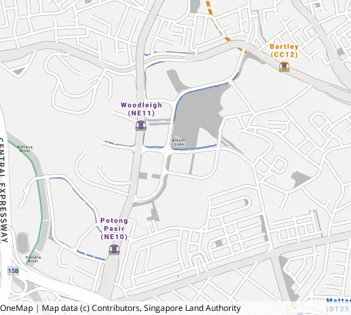 Map of the area around Blk 115C Alkaff Cres in Toa Payoh, showing 400 m and 1 km rings and 1 primary school within 1 km