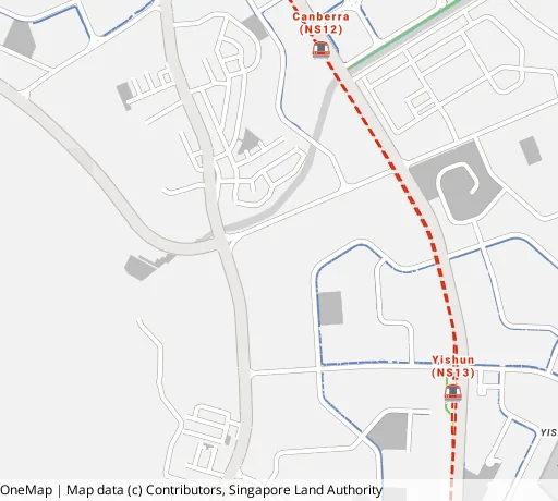 Map of the area around Blk 116 Yishun Ring Rd in Yishun, showing 400 m and 1 km rings and 3 primary schools within 1 km