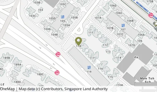 Location map of Blk 118 Edgefield Plains, a HDB resale block in Punggol, Singapore