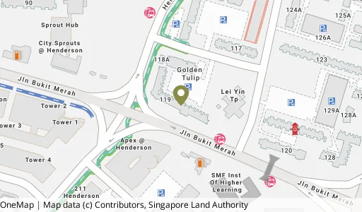 Location map of Blk 119 Bt Merah View, a HDB resale block in Bukit Merah, Singapore