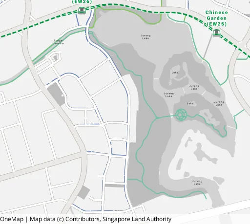Map of the area around Blk 119 Ho Ching Rd in Jurong West, showing 400 m and 1 km rings and 1 primary school within 1 km