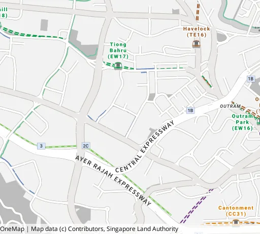 Map of the area around Blk 119D Kim Tian Rd in Bukit Merah, showing 400 m and 1 km rings and 3 primary schools within 1 km