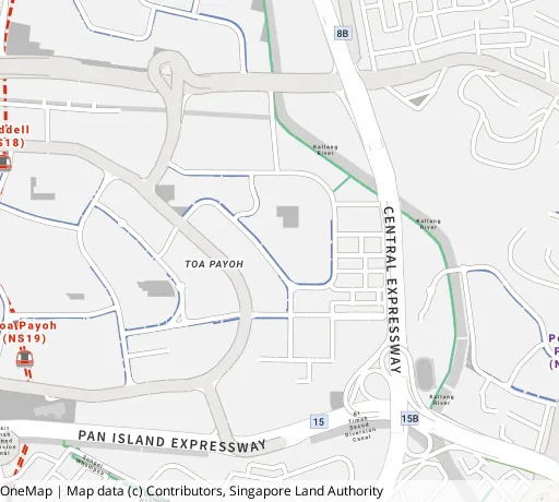 Map of the area around Blk 12 Lor 7 Toa Payoh in Toa Payoh, showing 400 m and 1 km rings and 2 primary schools within 1 km