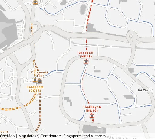 Map of the area around Blk 120 Lor 2 Toa Payoh in Toa Payoh, showing 400 m and 1 km rings and 3 primary schools within 1 km