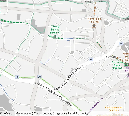 Map of the area around Blk 121 Kim Tian Pl in Bukit Merah, showing 400 m and 1 km rings and 3 primary schools within 1 km