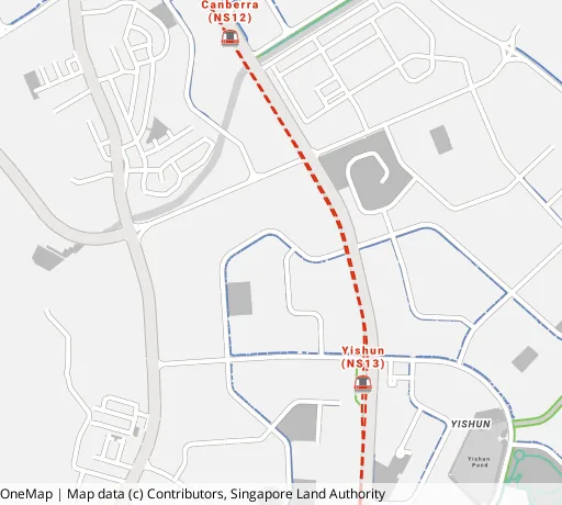Map of the area around Blk 123 Yishun St 11 in Yishun, showing 400 m and 1 km rings and 5 primary schools within 1 km