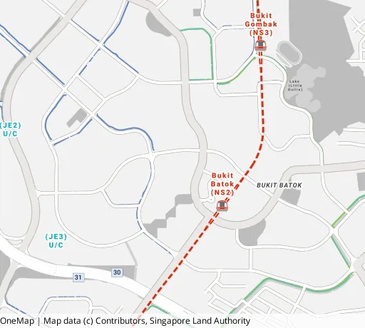 Map of the area around Blk 125 Bt Batok Ctrl in Bukit Batok, showing 400 m and 1 km rings and 4 primary schools within 1 km
