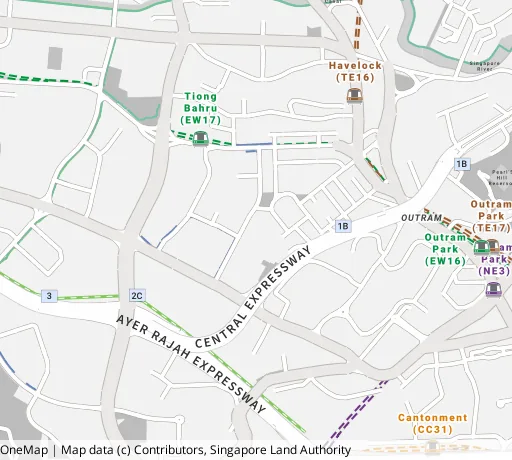 Map of the area around Blk 126C Kim Tian Rd in Bukit Merah, showing 400 m and 1 km rings and 3 primary schools within 1 km