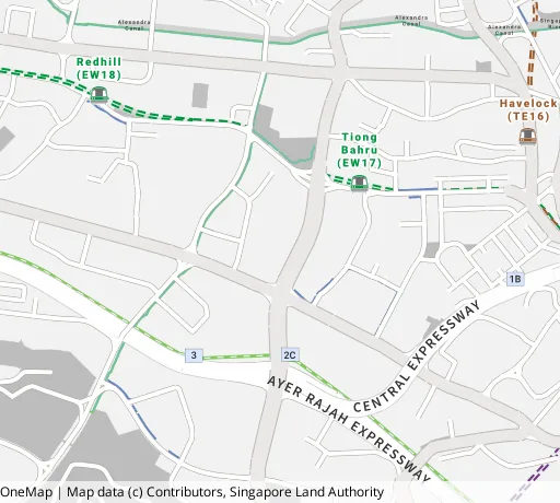 Map of the area around Blk 129 Bt Merah View in Bukit Merah, showing 400 m and 1 km rings and 4 primary schools within 1 km