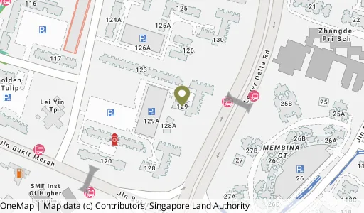 Location map of Blk 129 Bt Merah View, a HDB resale block in Bukit Merah, Singapore