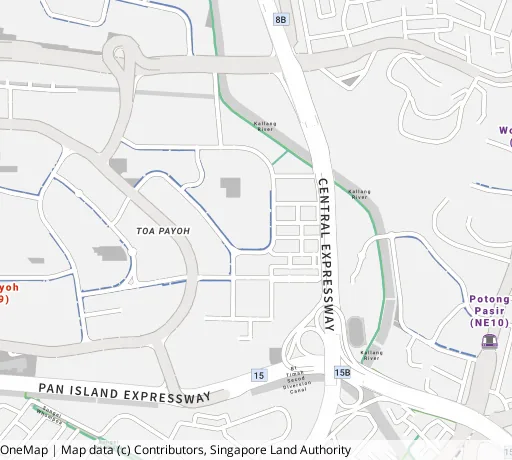 Map of the area around Blk 13 Lor 7 Toa Payoh in Toa Payoh, showing 400 m and 1 km rings and 3 primary schools within 1 km
