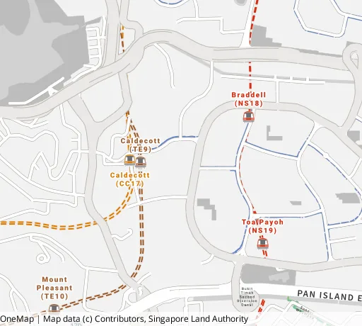 Map of the area around Blk 130B Lor 1 Toa Payoh in Toa Payoh, showing 400 m and 1 km rings and 3 primary schools within 1 km