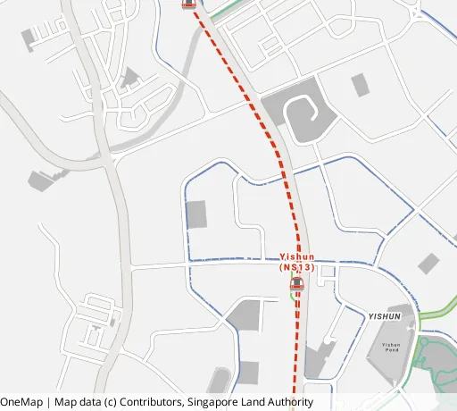 Map of the area around Blk 131 Yishun St 11 in Yishun, showing 400 m and 1 km rings and 4 primary schools within 1 km