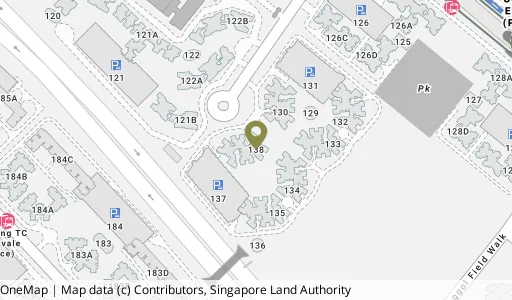 Location map of Blk 138 Edgedale Plains, a HDB resale block in Punggol, Singapore