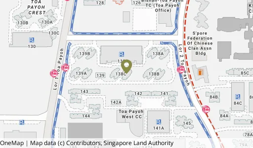 Location map of Blk 138C Lor 1a Toa Payoh, a HDB resale block in Toa Payoh, Singapore