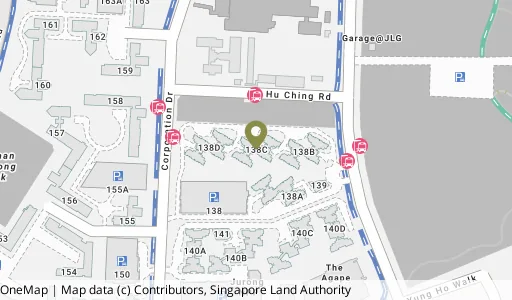 Location map of Blk 138C Yuan Ching Rd, a HDB resale block in Jurong West, Singapore