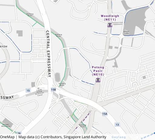 Map of the area around Blk 143 Potong Pasir Ave 2 in Toa Payoh, showing 400 m and 1 km rings and 1 primary school within 1 km