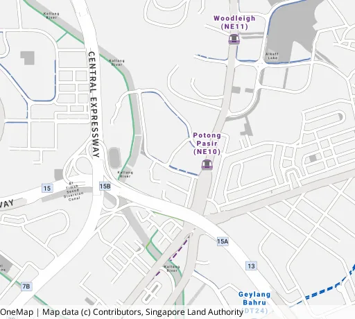Map of the area around Blk 146 Potong Pasir Ave 1 in Toa Payoh, showing 400 m and 1 km rings and 1 primary school within 1 km