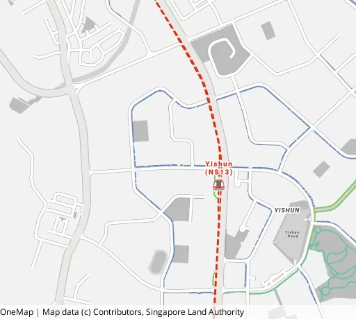 Map of the area around Blk 146 Yishun St 11 in Yishun, showing 400 m and 1 km rings and 4 primary schools within 1 km