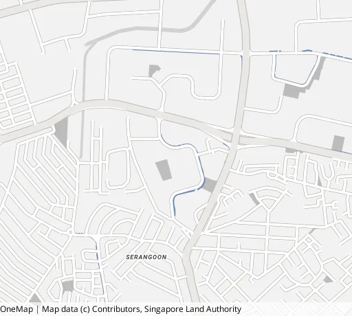 Map of the area around Blk 147 Serangoon Nth Ave 1 in Serangoon, showing 400 m and 1 km rings and 2 primary schools within 1 km