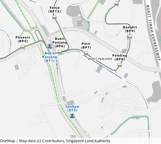 Map of the area around Blk 152 Gangsa Rd in Bukit Panjang, showing 400 m and 1 km rings and 3 primary schools within 1 km