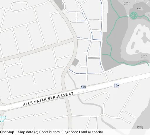Map of the area around Blk 153 Yung Ho Rd in Jurong West, showing 400 m and 1 km rings and 1 hawker centre within 1 km