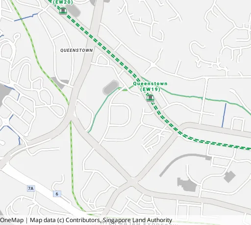 Map of the area around Blk 154 Mei Ling St in Queenstown, showing 400 m and 1 km rings and 2 primary schools within 1 km