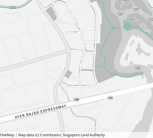 Map of the area around Blk 158 Yung Loh Rd in Jurong West, showing 400 m and 1 km rings and 1 hawker centre within 1 km