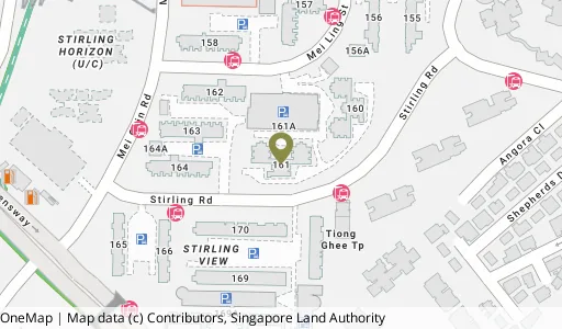 Location map of Blk 161 Mei Ling St, a HDB resale block in Queenstown, Singapore