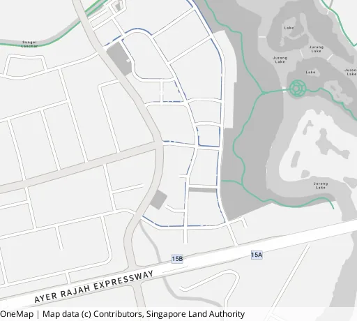 Map of the area around Blk 165B Yung Kuang Rd in Jurong West, showing 400 m and 1 km rings and 1 primary school within 1 km