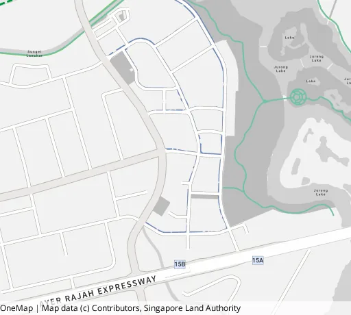 Map of the area around Blk 166A Yung Kuang Rd in Jurong West, showing 400 m and 1 km rings and 1 primary school within 1 km
