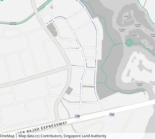 Map of the area around Blk 166B Yung Kuang Rd in Jurong West, showing 400 m and 1 km rings and 1 primary school within 1 km