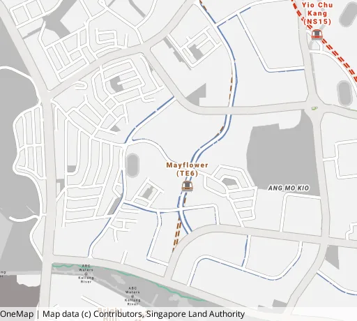 Map of the area around Blk 170 Ang Mo Kio Ave 4 in Ang Mo Kio, showing 400 m and 1 km rings and 2 primary schools within 1 km