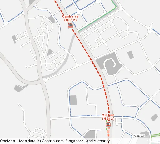 Map of the area around Blk 172 Yishun Ave 7 in Yishun, showing 400 m and 1 km rings and 5 primary schools within 1 km