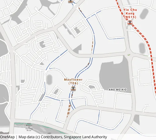 Map of the area around Blk 174 Ang Mo Kio Ave 4 in Ang Mo Kio, showing 400 m and 1 km rings and 2 primary schools within 1 km