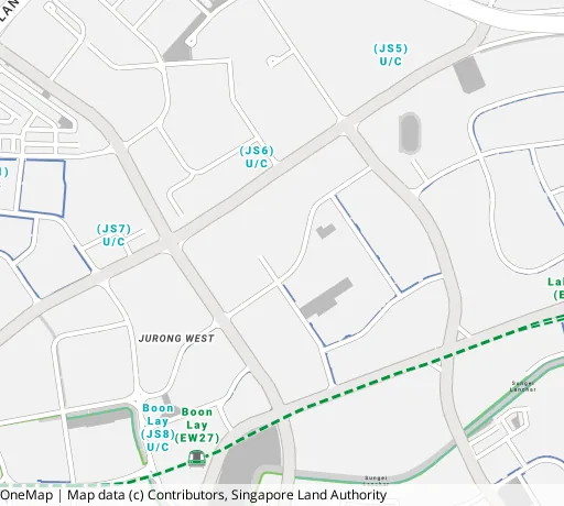 Map of the area around Blk 175 Boon Lay Dr in Jurong West, showing 400 m and 1 km rings and 4 primary schools within 1 km