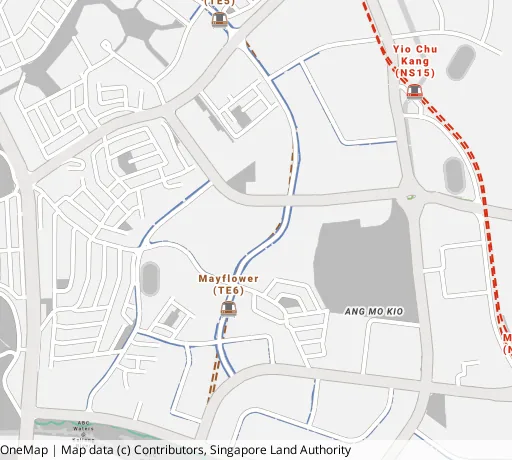 Map of the area around Blk 177 Ang Mo Kio Ave 4 in Ang Mo Kio, showing 400 m and 1 km rings and 2 primary schools within 1 km