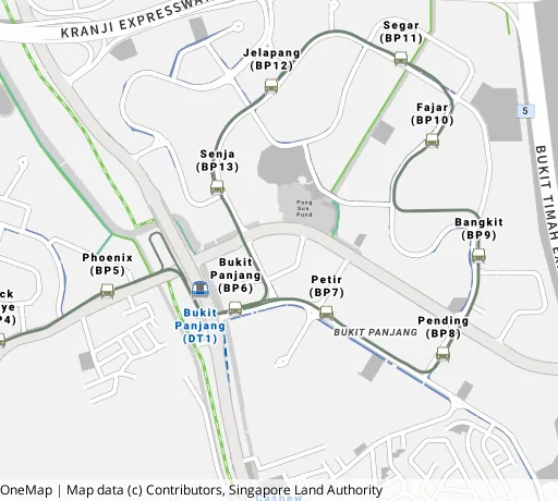 Map of the area around Blk 178 Lompang Rd in Bukit Panjang, showing 400 m and 1 km rings and 4 primary schools within 1 km