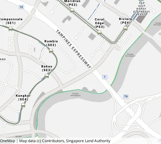 Map of the area around Blk 178B Rivervale Cres in Sengkang, showing 400 m and 1 km rings and 4 primary schools within 1 km