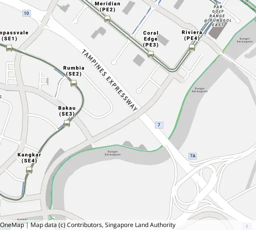 Map of the area around Blk 178C Rivervale Cres in Sengkang, showing 400 m and 1 km rings and 4 primary schools within 1 km