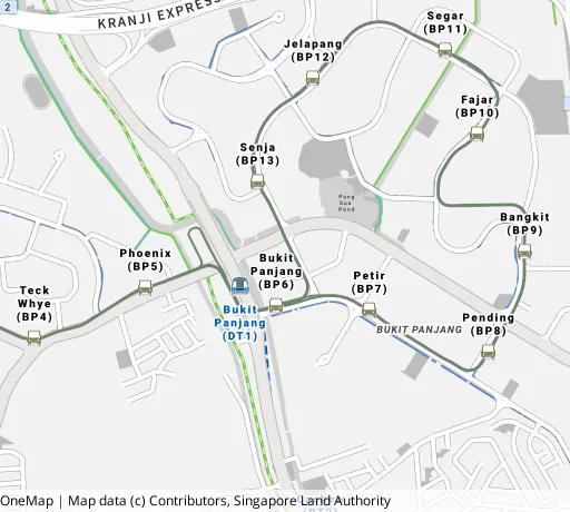 Map of the area around Blk 182 Jelebu Rd in Bukit Panjang, showing 400 m and 1 km rings and 4 primary schools within 1 km