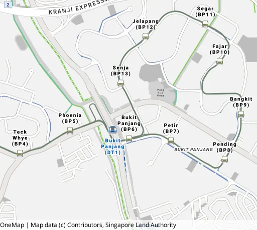 Map of the area around Blk 183 Jelebu Rd in Bukit Panjang, showing 400 m and 1 km rings and 4 primary schools within 1 km