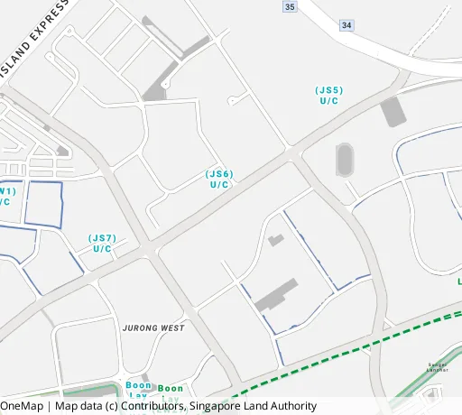 Map of the area around Blk 183D Boon Lay Ave in Jurong West, showing 400 m and 1 km rings and 3 primary schools within 1 km